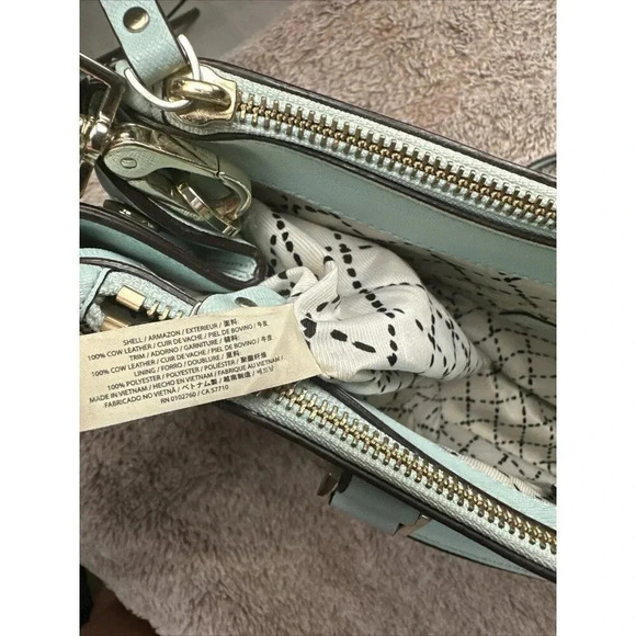 Kate Spade Newbury Lane Grace Blue Loden Detachable Shoulder Strap Satchel Bag - Picture 11 of 16